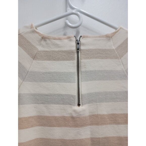 Anthropologie Maeve Womens Top XS Multi Striped Ruffle Sleeve Crop Sparkle BOHO - Picture 6 of 7